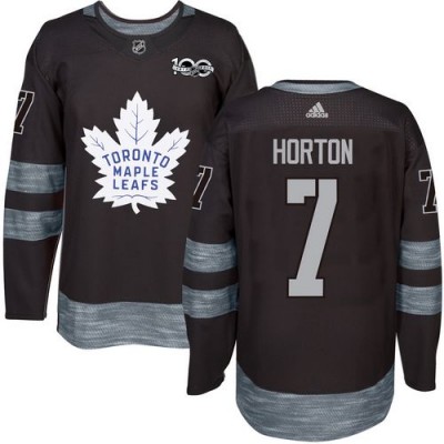Adidas Toronto Maple Leafs #7 Tim Horton Black 19172017 100th Anniversary Stitched NHL Jersey